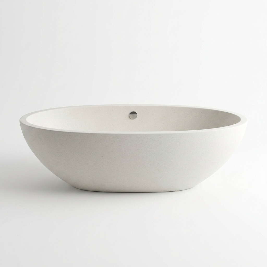 Handcrafted Terrazzo Stone Freestanding Bathtub - Spa Quality (Oval)