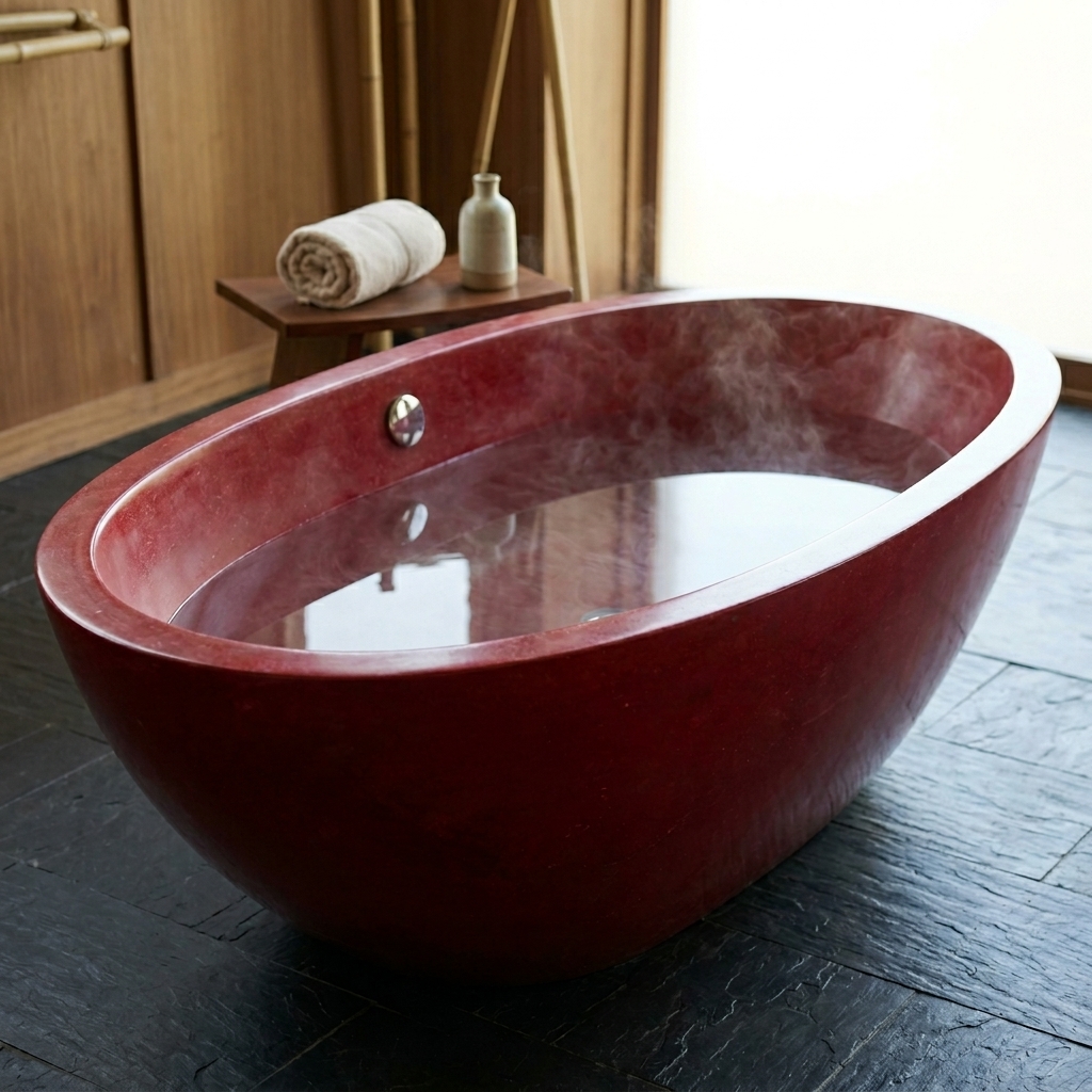 Handcrafted Terrazzo Stone and Resin Freestanding Bathtub - Spa Quality