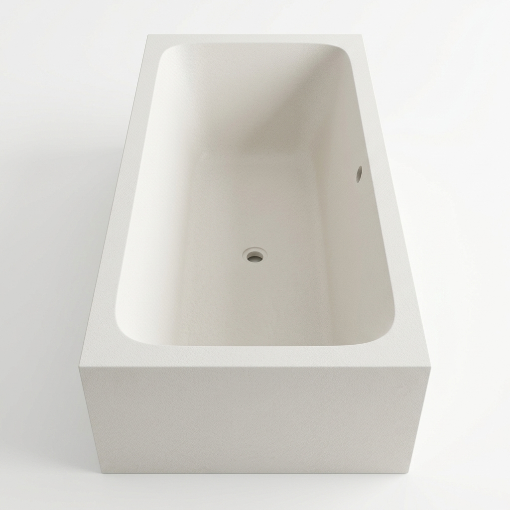 Handcrafted Terrazzo Stone Freestanding Bathtub - Spa Quality (Rectangular)