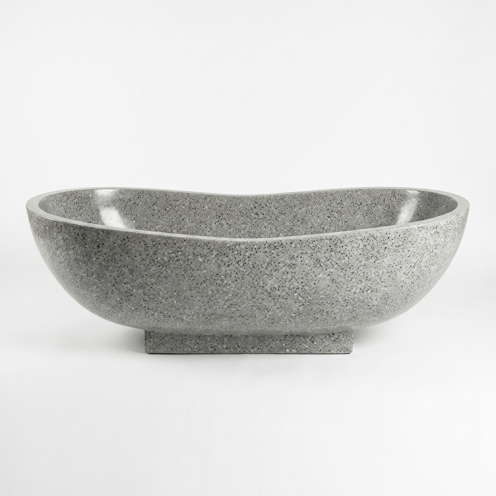 Handcrafted Terrazzo Stone Freestanding Bathtub - Spa Quality