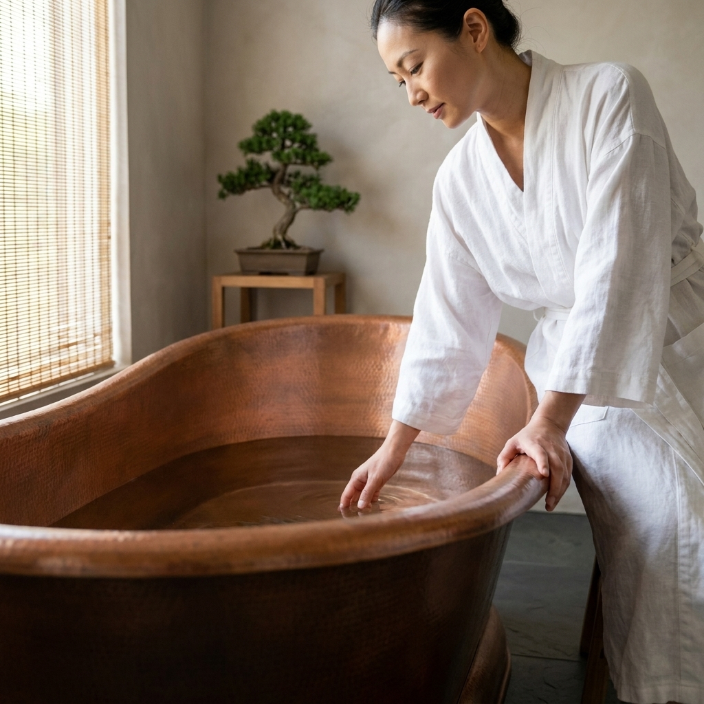 Handcrafted Copper Freestanding Bathtub - Spa Quality