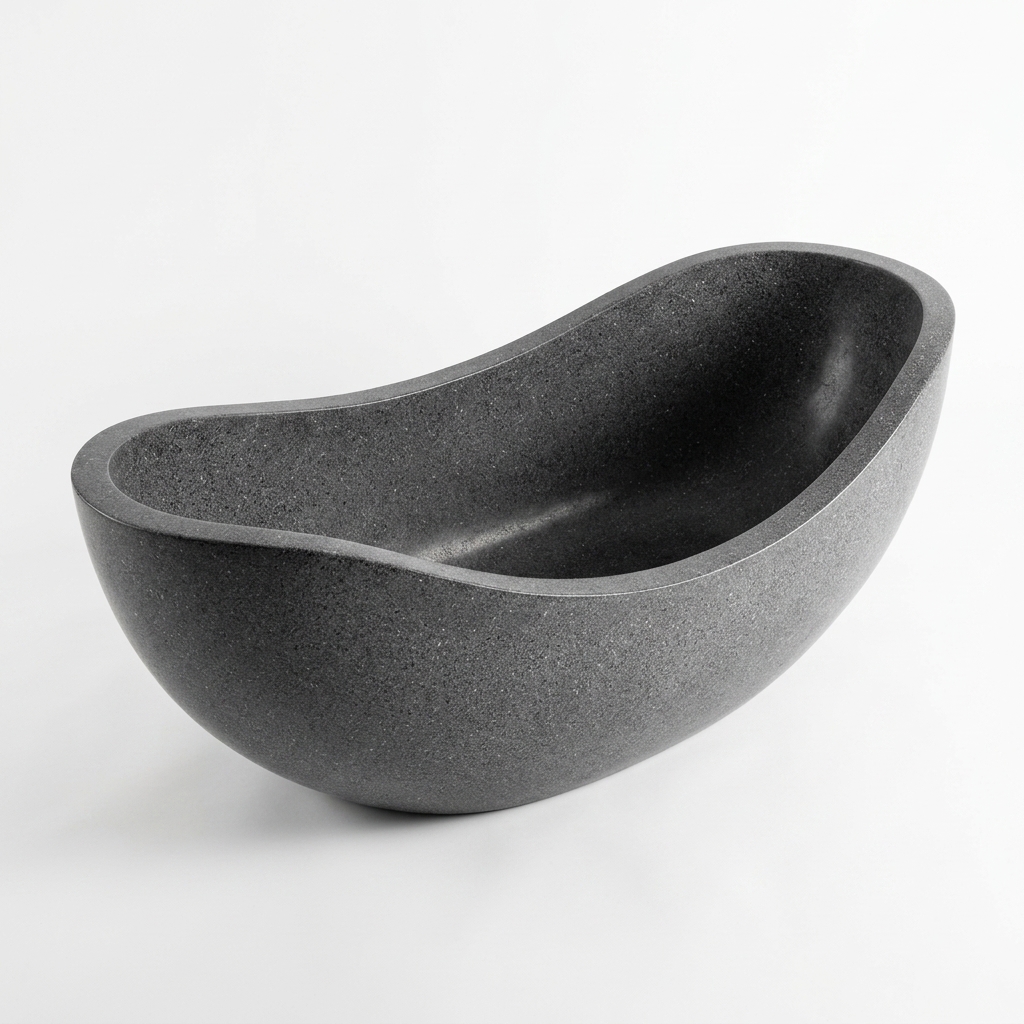 Handcrafted Terrazzo Stone Freestanding Bathtub - Spa Quality (Oval)