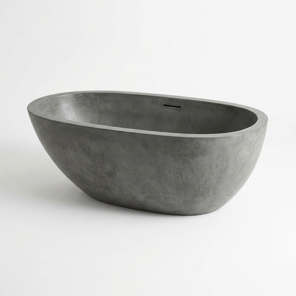 Handcrafted Terrazzo Stone Freestanding Bathtub - Spa Quality (Oval)