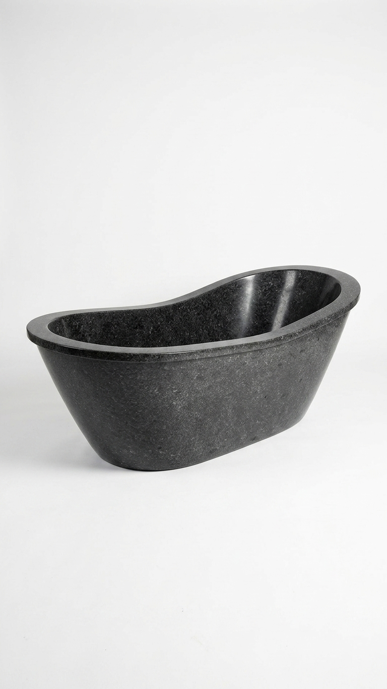 Handcrafted Terrazzo Stone Freestanding Bathtub - Spa Quality (Oval)