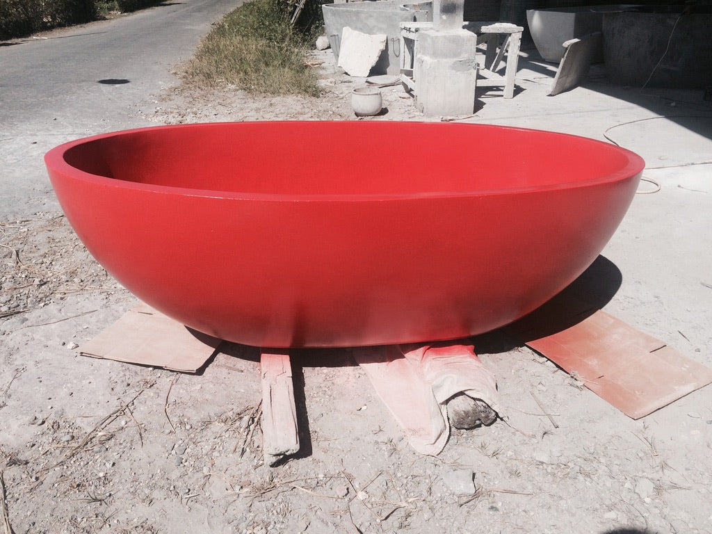 Handcrafted Terrazzo Stone Freestanding Bathtub - Spa Quality (Oval)