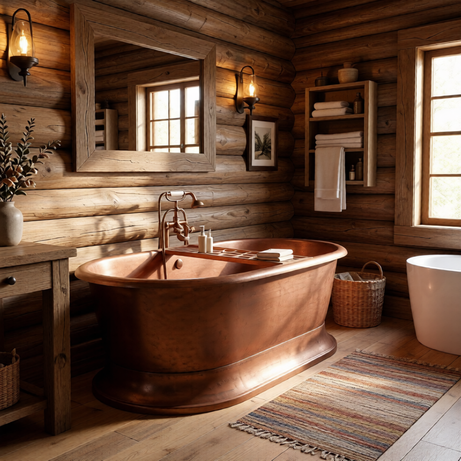 Handcrafted Copper Freestanding Bathtub - Spa Quality