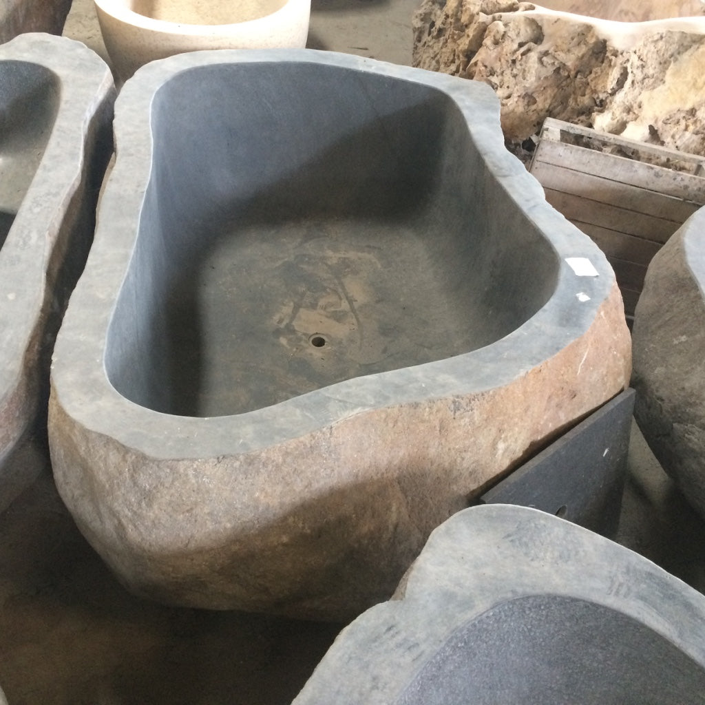 Handcrafted Natural Stone Freestanding Bathtub - Spa Quality