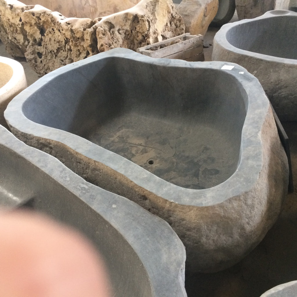 Handcrafted Natural Stone Freestanding Bathtub - Spa Quality