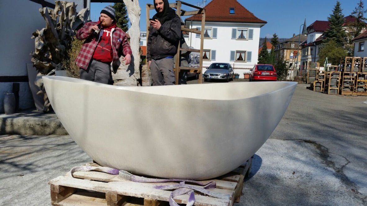 Handcrafted Terrazzo Stone Freestanding Bathtub - Spa Quality