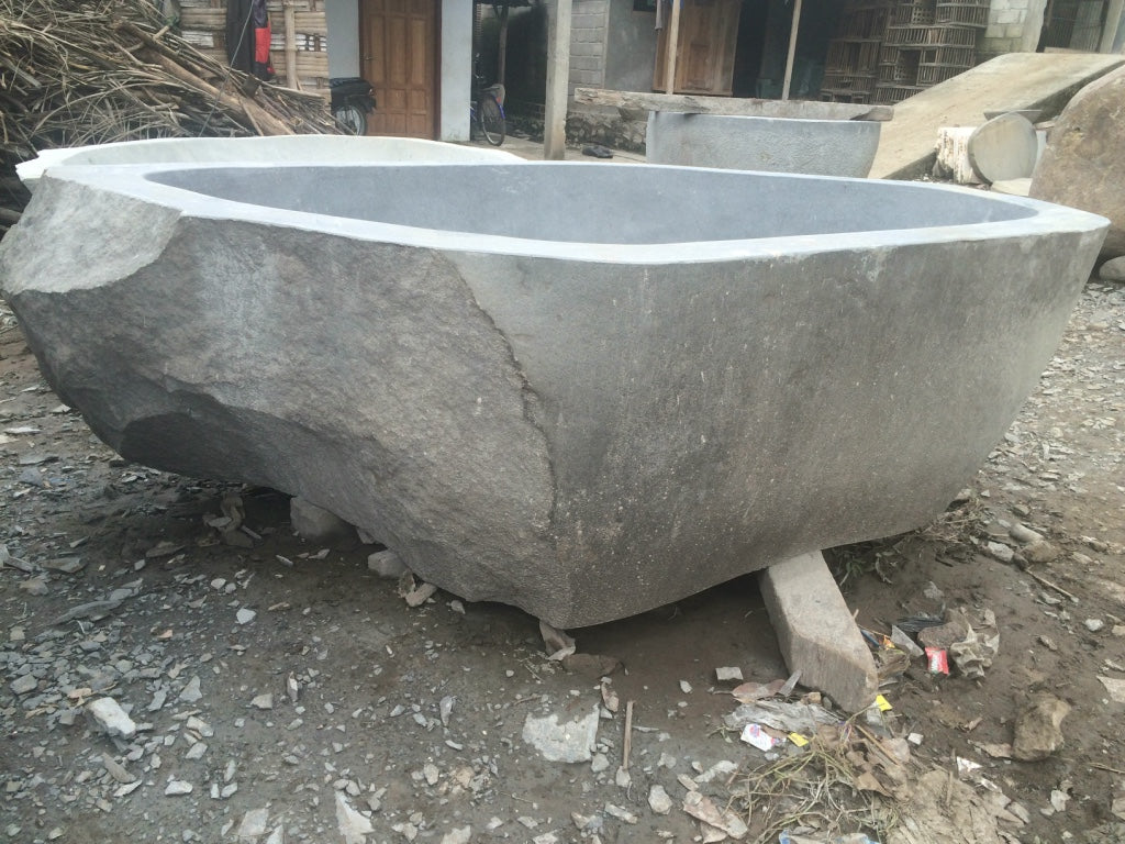 Handcrafted Natural Stone Freestanding Bathtub - Spa Quality