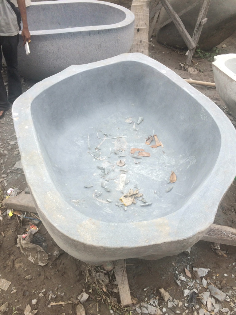 Handcrafted Natural Stone Freestanding Bathtub - Spa Quality