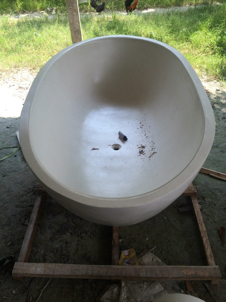 Handcrafted Terrazzo Stone Freestanding Bathtub - Spa Quality (Oval)