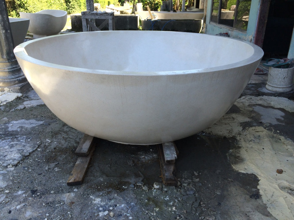 Handcrafted Terrazzo Stone Freestanding Bathtub - Spa Quality