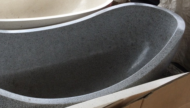 Handcrafted Terrazzo Stone Freestanding Bathtub - Spa Quality (Oval)