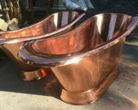 Handcrafted Copper Freestanding Bathtub - Spa Quality