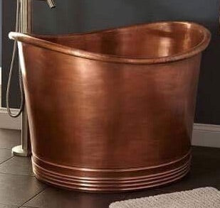 Handcrafted Copper Freestanding Bathtub - Spa Quality