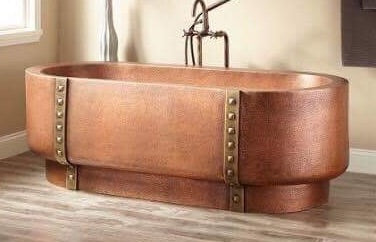 Handcrafted Double-Walled Copper Freestanding Bathtub - Spa Quality