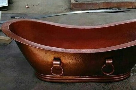 Handcrafted Copper Freestanding Bathtub - Spa Quality
