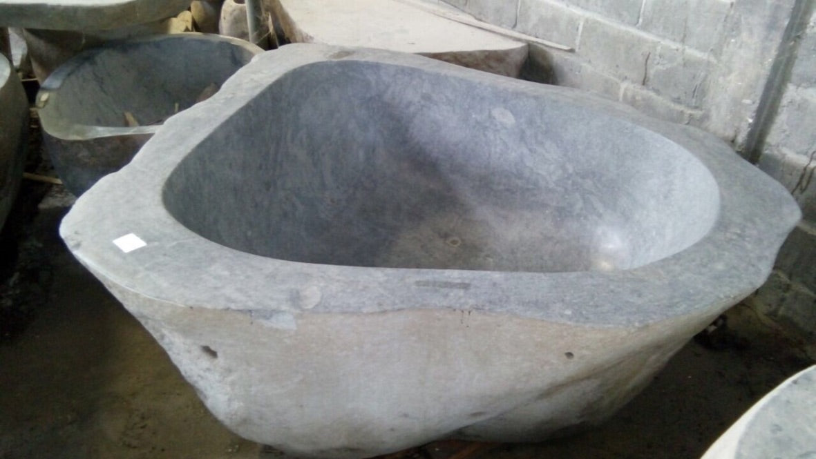Handcrafted Natural Stone Freestanding Bathtub - Spa Quality