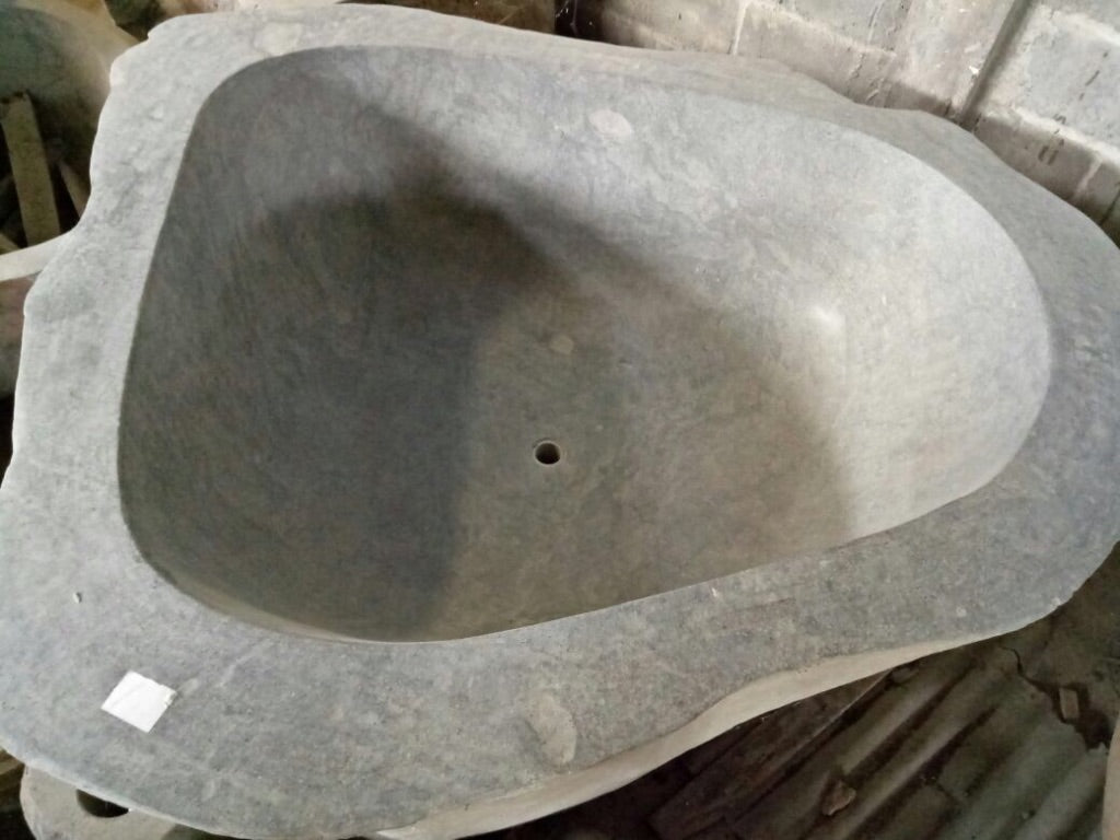 Handcrafted Natural Stone Freestanding Bathtub - Spa Quality