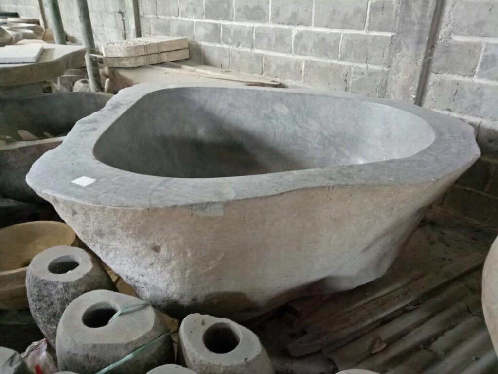 Handcrafted Natural Stone Freestanding Bathtub - Spa Quality