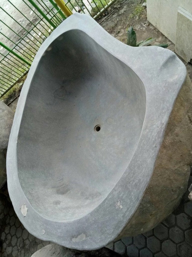 Handcrafted Natural Stone Freestanding Bathtub - Spa Quality