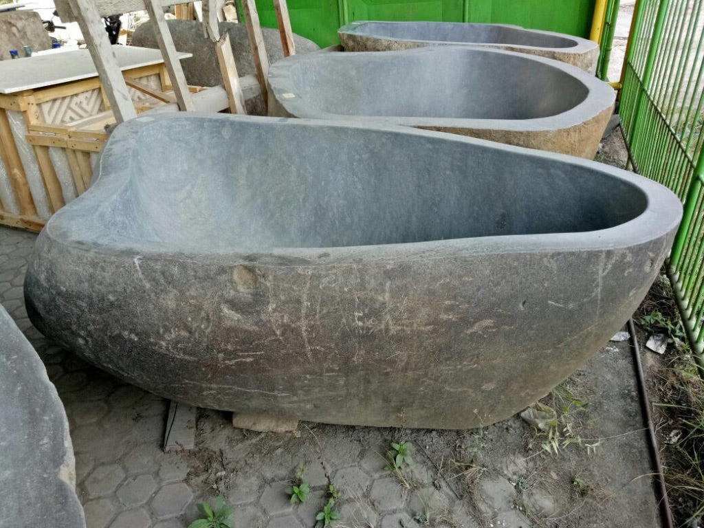 Handcrafted Natural Stone Freestanding Bathtub - Spa Quality