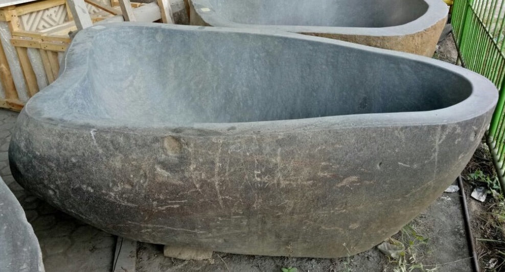 Handcrafted Natural Stone Freestanding Bathtub - Spa Quality