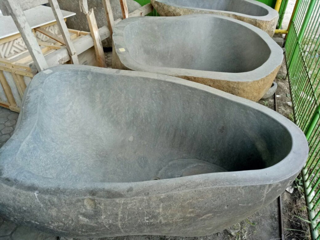 Handcrafted Natural Stone Freestanding Bathtub - Spa Quality