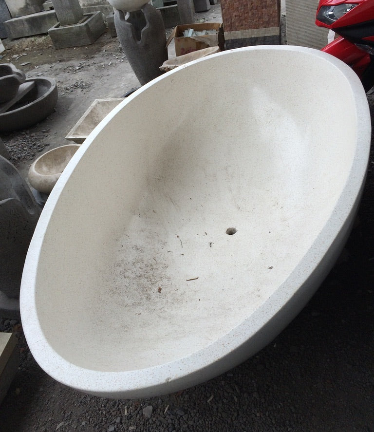 Handcrafted Terrazzo Stone Freestanding Bathtub - Spa Quality (Oval)
