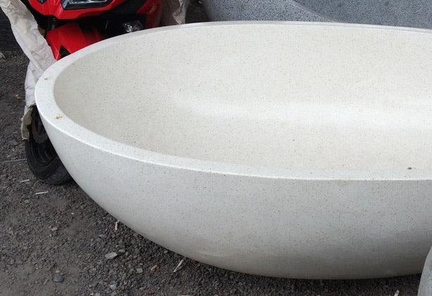 Handcrafted Terrazzo Stone Freestanding Bathtub - Spa Quality (Oval)
