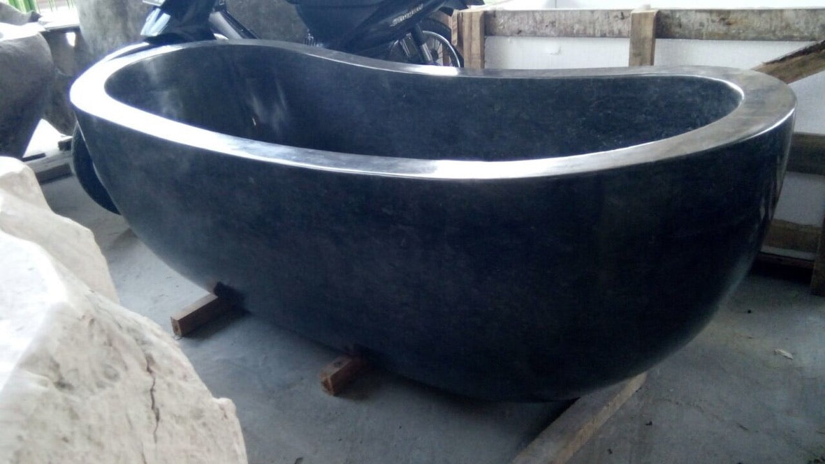 Handcrafted Marble Stone Freestanding Bathtub - Spa Quality (Oval)