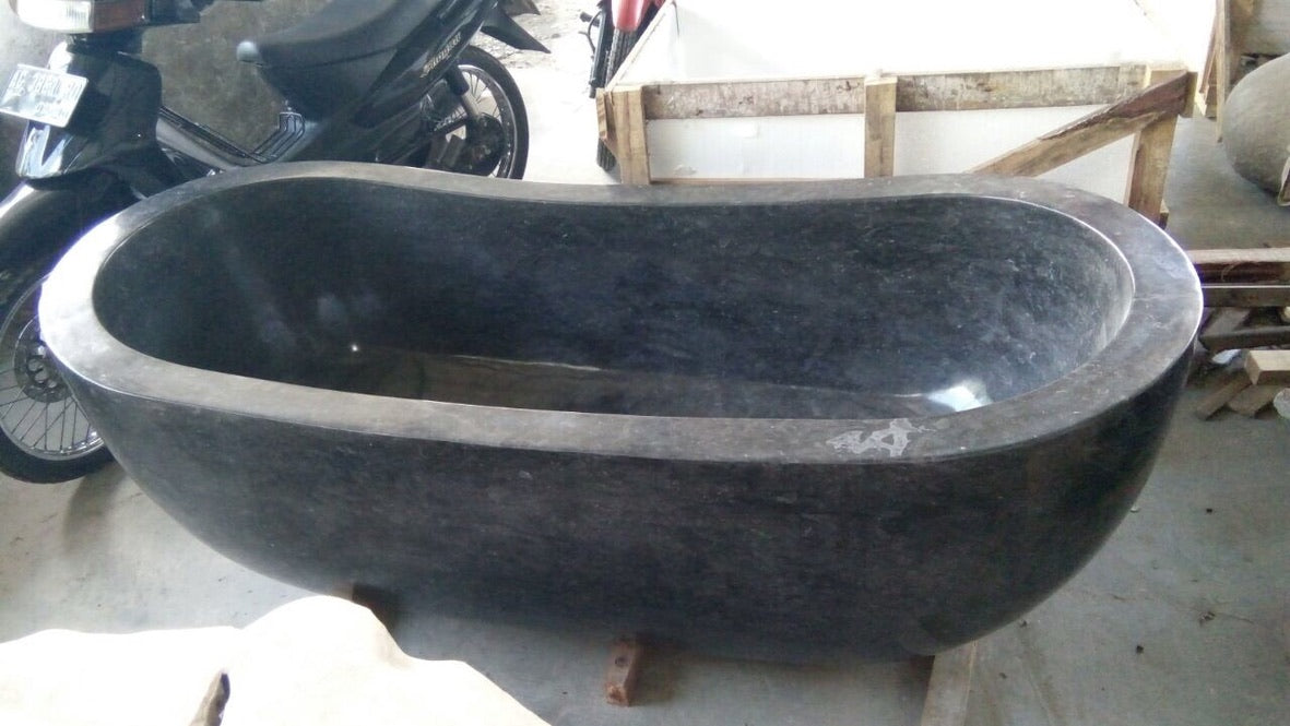 Handcrafted Marble Stone Freestanding Bathtub - Spa Quality (Oval)