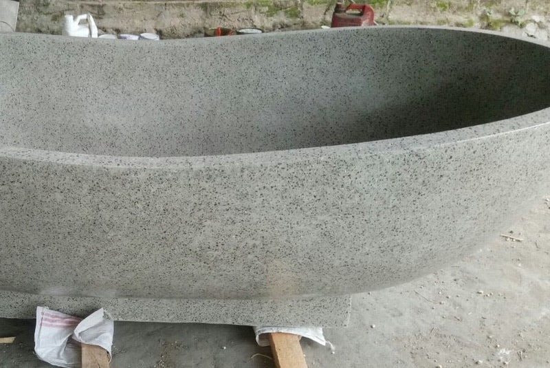 Handcrafted Terrazzo Stone Freestanding Bathtub - Spa Quality