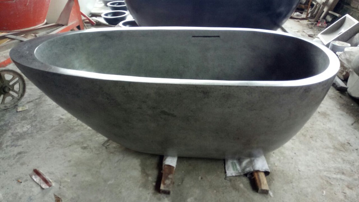 Handcrafted Terrazzo Stone Freestanding Bathtub - Spa Quality (Oval)