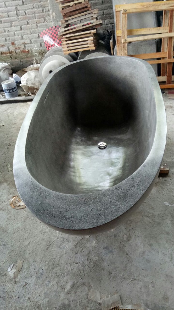 Handcrafted Terrazzo Stone Freestanding Bathtub - Spa Quality (Oval)
