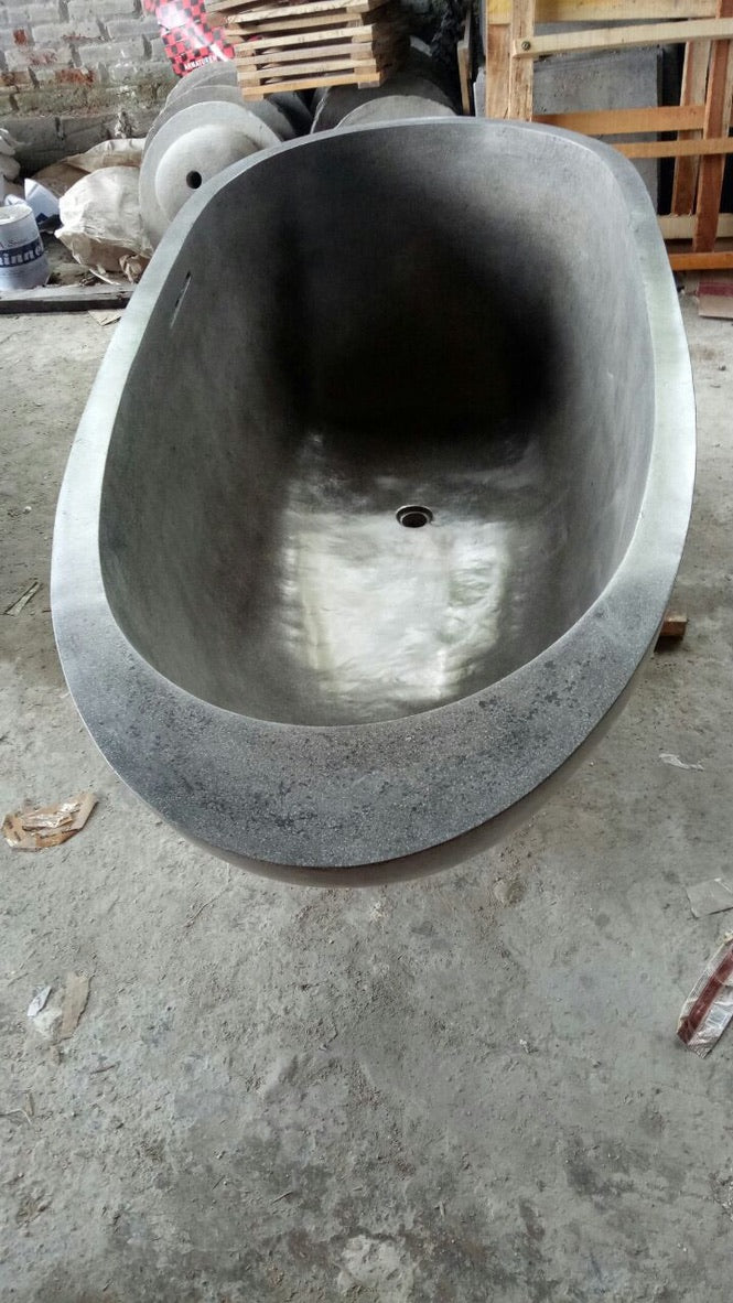 Handcrafted Terrazzo Stone Freestanding Bathtub - Spa Quality (Oval)