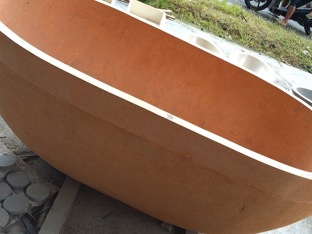 Handcrafted Terrazzo Stone Freestanding Bathtub - Spa Quality (Oval)