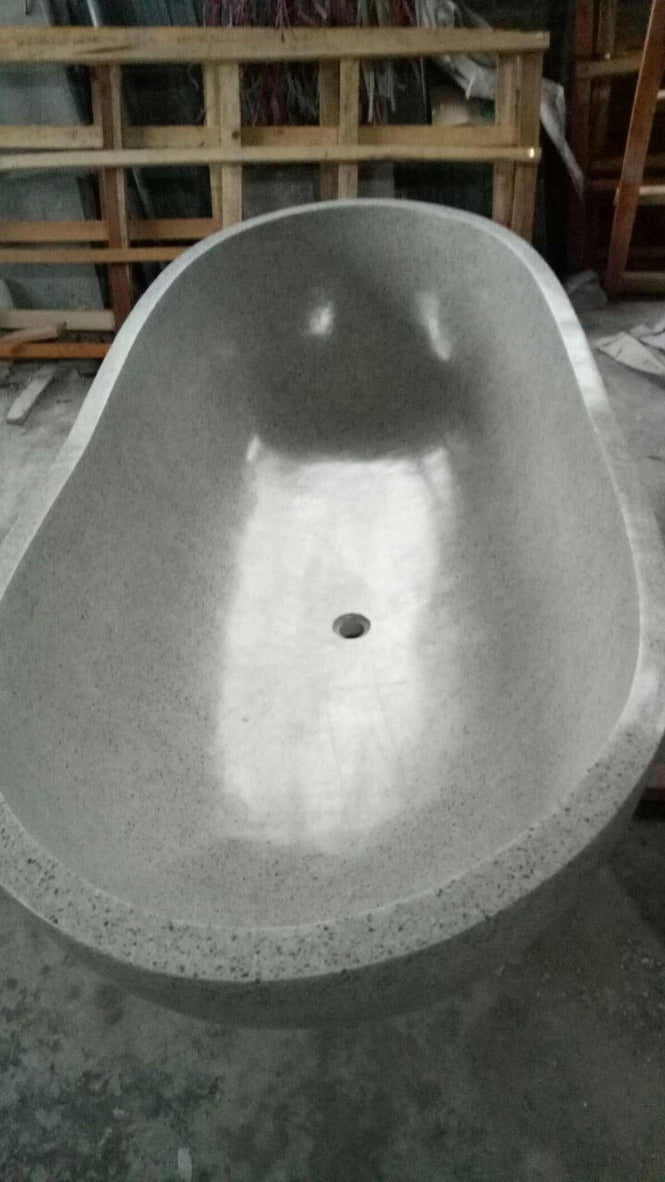 Handcrafted Terrazzo Stone Freestanding Bathtub - Spa Quality