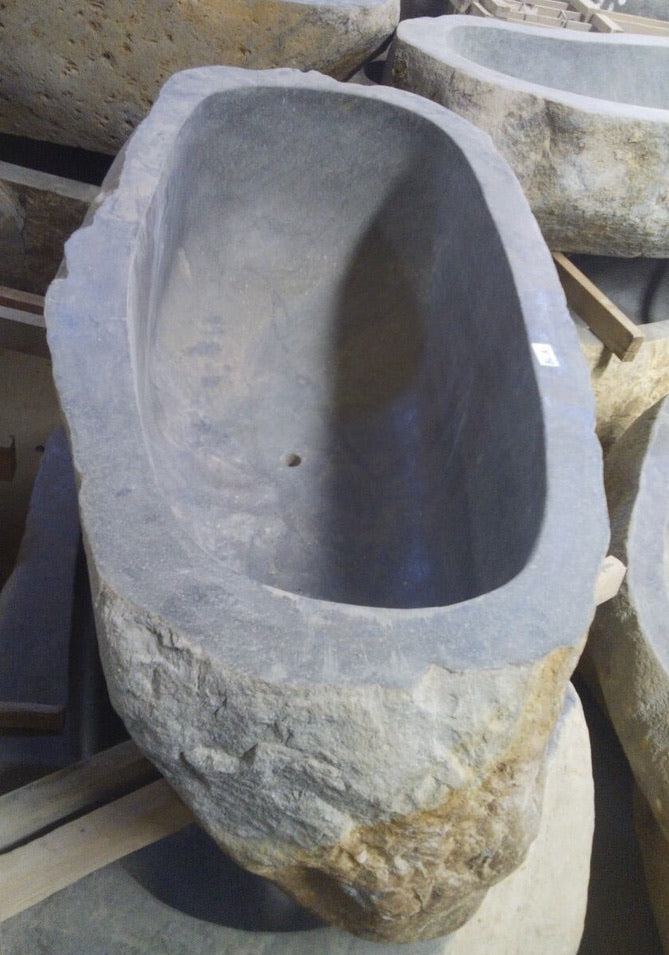 Handcrafted Natural Stone Freestanding Bathtub - Spa Quality