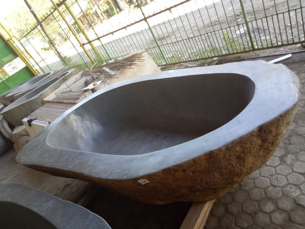 Handcrafted Natural Stone Freestanding Bathtub - Spa Quality