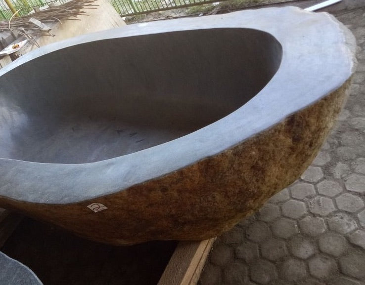 Handcrafted Natural Stone Freestanding Bathtub - Spa Quality