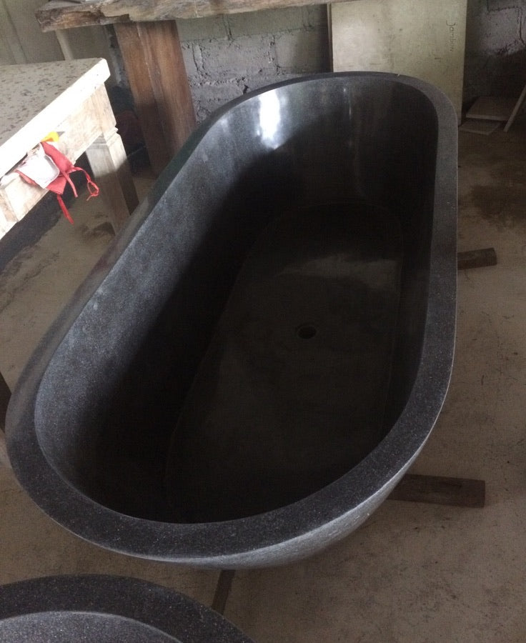 Handcrafted Terrazzo Stone Freestanding Bathtub - Spa Quality (Oval)
