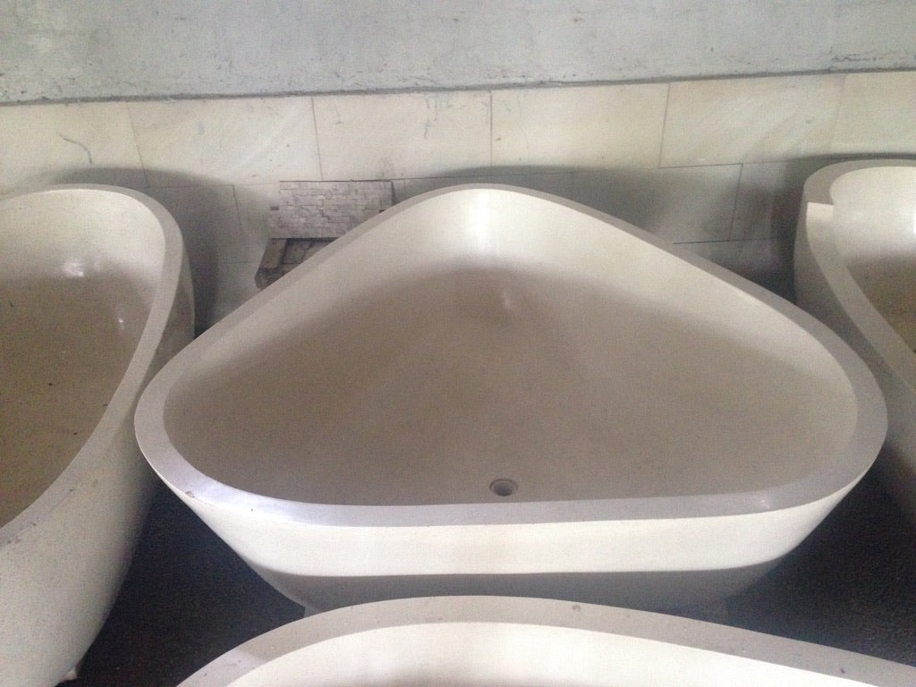 Handcrafted Terrazzo Stone Freestanding Bathtub - Spa Quality (Triangular)