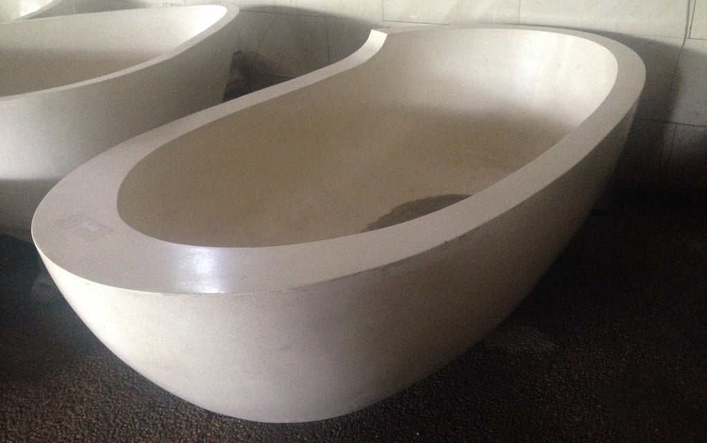 Handcrafted Terrazzo Stone Freestanding Bathtub - Spa Quality (Oval)