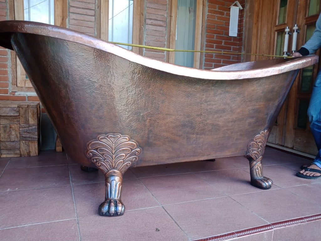Handcrafted Copper Freestanding Bathtub - Spa Quality