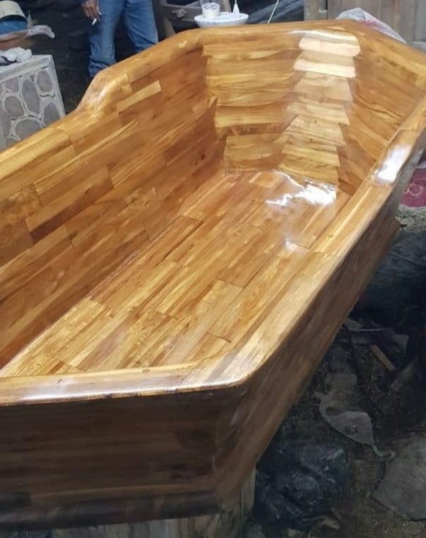 Handcrafted Teak Wood Freestanding Bathtub - Spa Quality