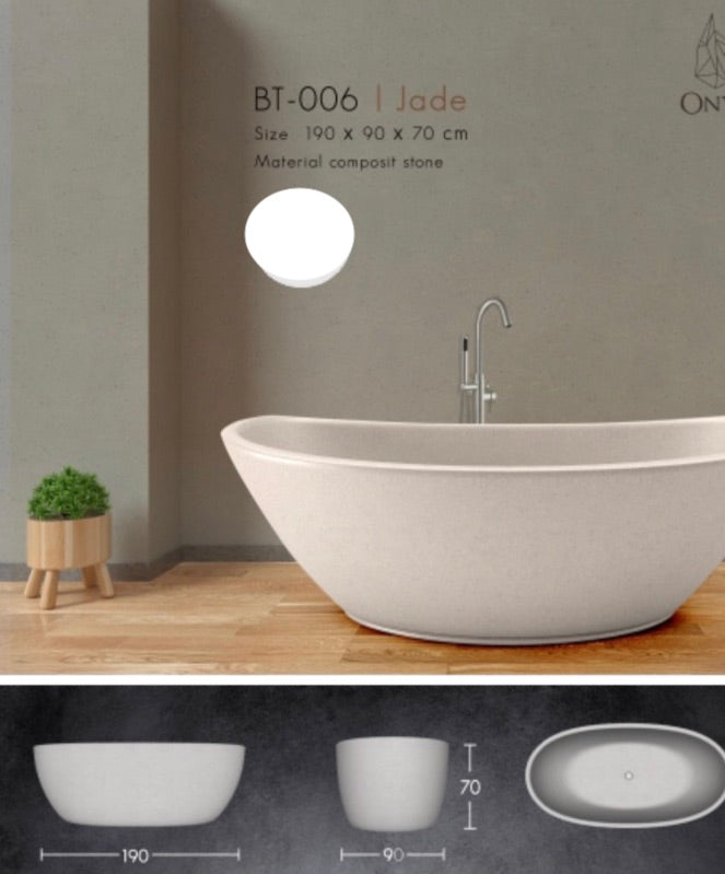 Handcrafted Terrazzo Stone and Resin Freestanding Bathtub - Spa Quality