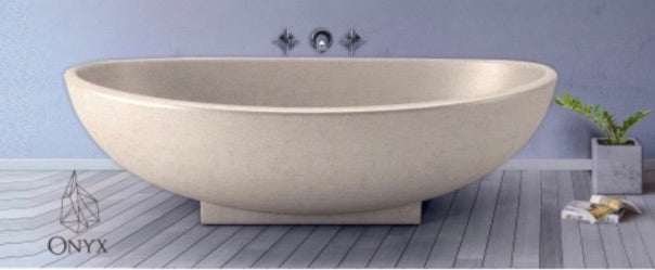 Handcrafted Terrazzo Stone and Cement Freestanding Bathtub - Spa Quality
