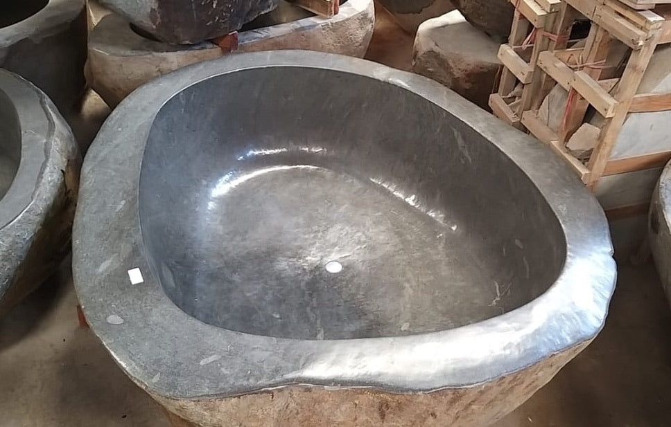 Handcrafted Natural Stone Freestanding Bathtub - Spa Quality